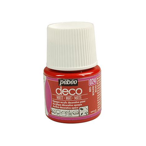 Farba Pebeo Deco Matowa 45ml, Czerwona/24 Red